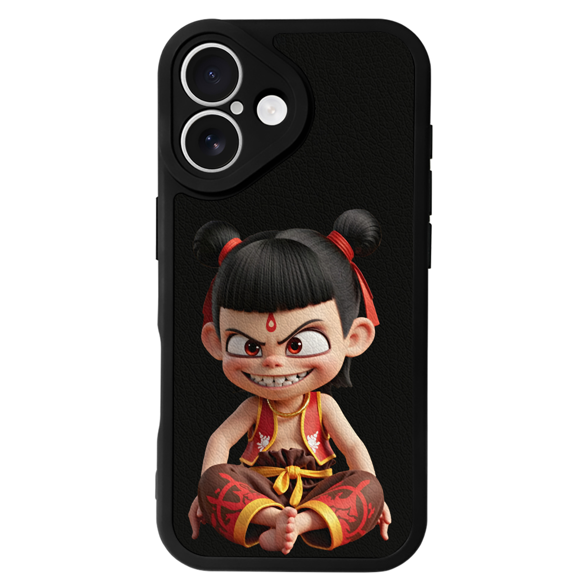（画像用） Ne Zha 2 ナタ 魔童の大暴れ 【iPhone 16シリーズ対応】シリコンスマホケース（レザー調） 材質：シリコン